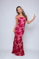 Solene Romantic Tie-Shoulder Maxi Dress