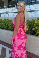 Solene Romantic Tie-Shoulder Maxi Dress