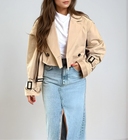 Mariselle Cropped Classic Trench Coat