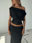 Alessia Off Shoulder Evening Lace Blouse