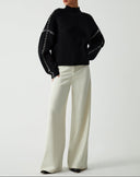 Alora Oversized Knit Sweater Mock Neck Long Sleeve