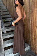 Althea Backless Halter Top and Pants Set