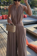 Althea Backless Halter Top and Pants Set