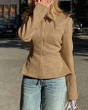 Amara Tailored Faux Suede Jacket