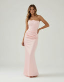 Amaris Fluid Satin Maxi Dress