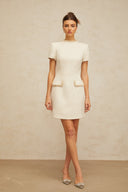 Amelisse Structured Tweed Mini Dress