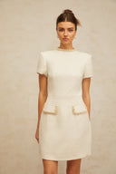 Amelisse Structured Tweed Mini Dress