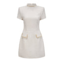 Amelisse Structured Tweed Mini Dress