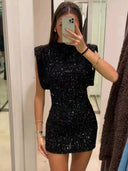 Annie Glitter Mini Dress 0