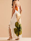 Arden One Shoulder Floral Asymmetric Maxi Dress