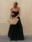 Aria Sleeveless Open Back Evening Maxi Dress