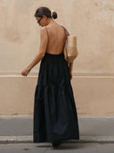 Aria Sleeveless Open Back Evening Maxi Dress