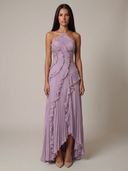 Aria Ruffle Detail Formal Maxi Dress