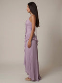 Aria Ruffle Detail Formal Maxi Dress