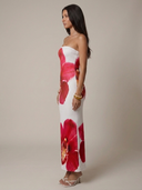 Aria Strapless Floral Print Maxi Dress