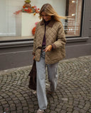 Aristena Quilted Retro Autumn Jacket