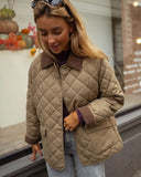 Aristena Quilted Retro Autumn Jacket