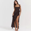 Aurelia Asymmetrical Ruffle Maxi Dress