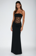 aurelia lace maxi dress NIA Aurelia Velvet Lace Long Dress
