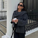 Aurelia Soft Draped Poncho Sweater