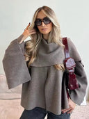 Aurelia Soft Draped Poncho Sweater
