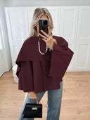 Aurelia Soft Draped Poncho Sweater