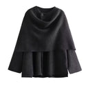 Aurelia Soft Draped Poncho Sweater