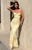 Aurelia Floral Corset Detail Maxi Dress