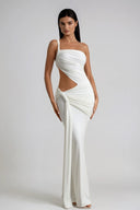 Aurelia One Shoulder Cut Out Ruched Maxi Dress