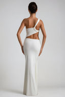 Aurelia One Shoulder Cut Out Ruched Maxi Dress