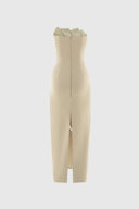 Aveline Strapless Asymmetrical Maxi Dress