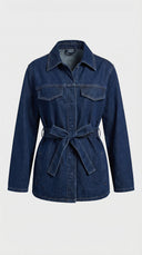 Avelisse Belted Denim Set Two Piece Matching Jacket & Pants