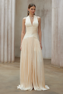 Avirelle Flowing Pleated Evening Maxi Dress