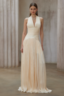 Avirelle Flowing Pleated Evening Maxi Dress