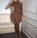 Ayla Glitter One-Shoulder Bodycon Maxi Dress 3