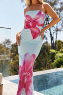 Byron Strapless Floral Print Maxi Dress