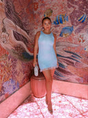 Calista Shimmer Party Mini Dress