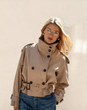 Camille Belted Double-Breasted Coat