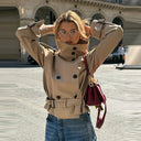 Camille Belted Double-Breasted Coat