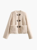 Camille Soft Button-Up Fleece Coat