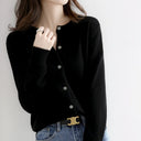 Camille Elegant Round Neck Button Cardigan