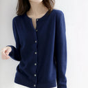 Camille Elegant Round Neck Button Cardigan