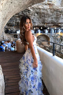 Celine Floral Ruffle Maxi Dress