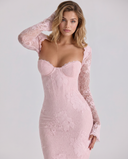 Charlotte Lace Corset Evening Maxi Dress