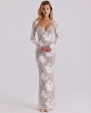 Charlotte Lace Corset Evening Maxi Dress
