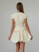 Charlotte Tweed Bubble Hem Mini Dress