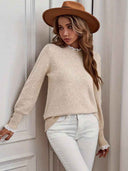 Clara Elegant Ruffle Detail Sweater