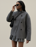 Claudine Asymmetrical Button Coat