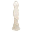 Elanora Halterneck Ruffle Shirred Maxi Dress