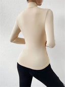Cross-Over Collar Pleated Cinched T-Shirt 3